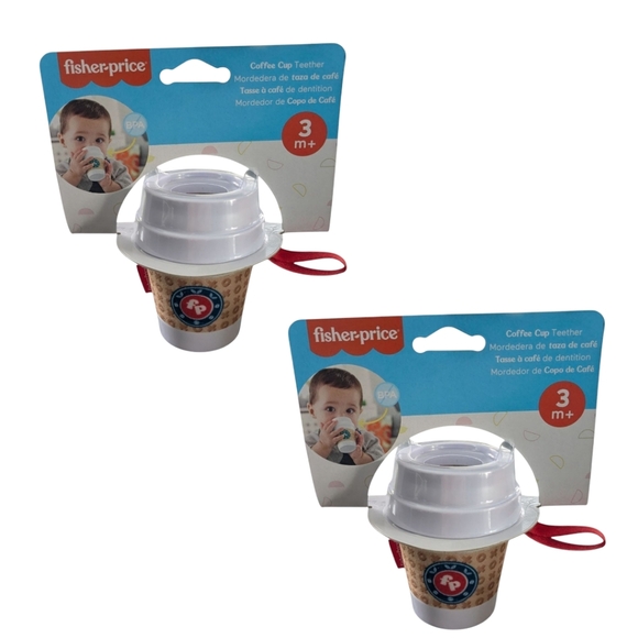 Fisher-Price Other - Fisher-Price Coffee Cup Teether Rattle Set Of 2 NWT